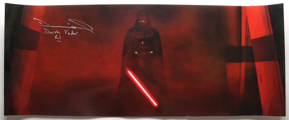 Daniel Naprous as Darth Vader in Rogue One: A Star Wars Story Signed 12x30 Poster