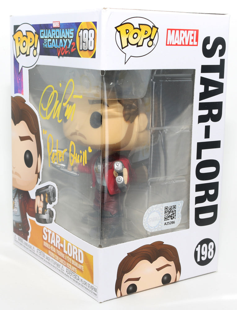 
                  
                    Chris Pratt as Star-Lord in Guardians of the Galaxy Vol. 2 (SWAU) Signed Funko POP! #198 with Character Name
                  
                