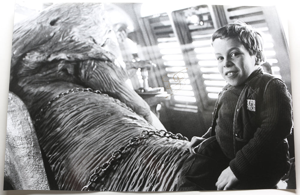 Warwick Davis Behind the Scenes of Star Wars: Return of the Jedi Signed 30x20 Poster