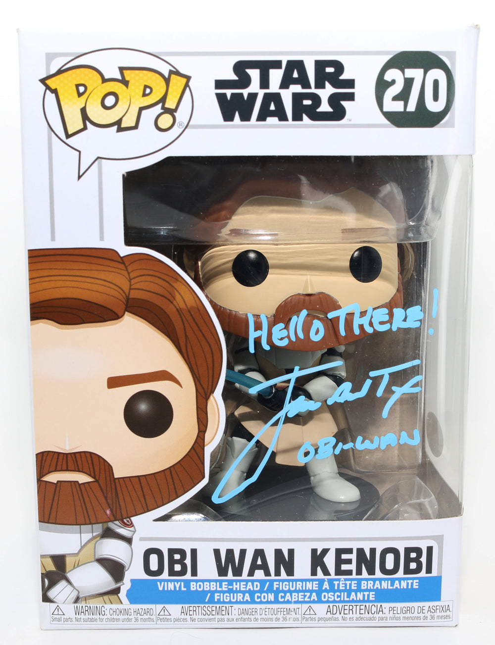 James Arnold Taylor as Obi-Wan Kenobi in Star Wars: The Clone Wars (JSA) Signed Funko POP! #270 with Character Name & Quote