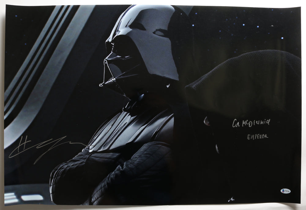 Ian McDiarmid as Emperor Palpatine & Hayden Christensen as Darth Vader in Star Wars Episode III: Revenge of the Sith Signed 30x20 Poster
