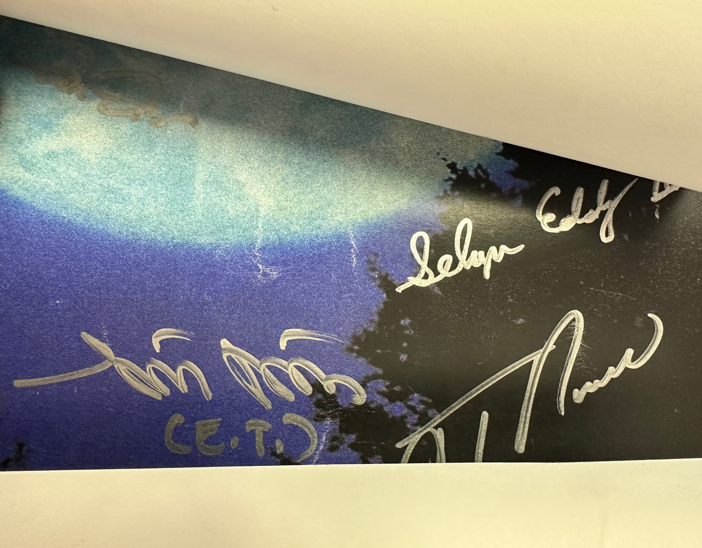 
                  
                    E.T. the Extra-Terrestrial 11x17 Photo Cast Signed by Henry Thomas, Dee Wallace, Robert Macnaughton, Kirk Thatcher, Felix Silla, C. Thompson Howell, Selwyn Eddy, Don Dow, Ben Burtt, Tom St Amand, & Dennis Muren
                  
                