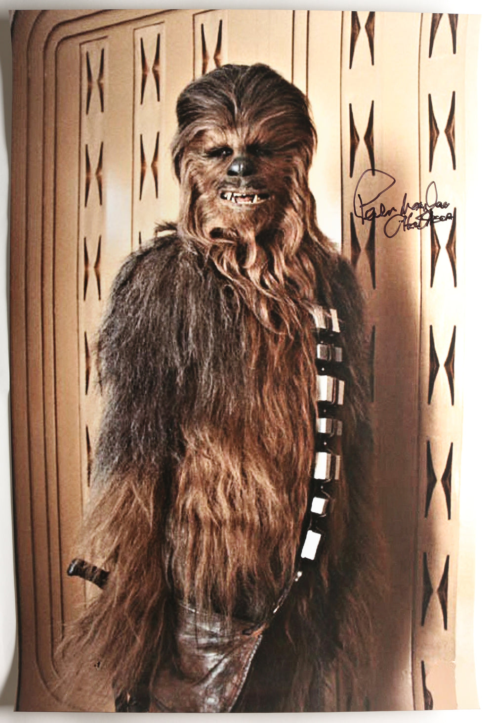 Peter Mayhew as Chewbacca in Star Wars: The Empire Strikes Back Signed 20x30 Poster