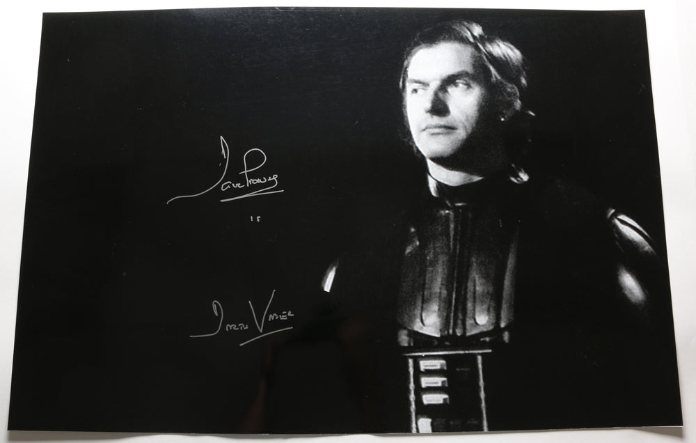 Dave Prowse as Darth Vader Behind the Scenes in Star Wars: A New Hope Signed 30x20 Poster