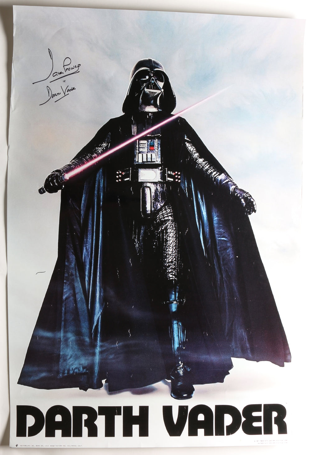 Dave Prowse as Darth Vader in Star Wars: A New Hope Signed 24x36 Poster