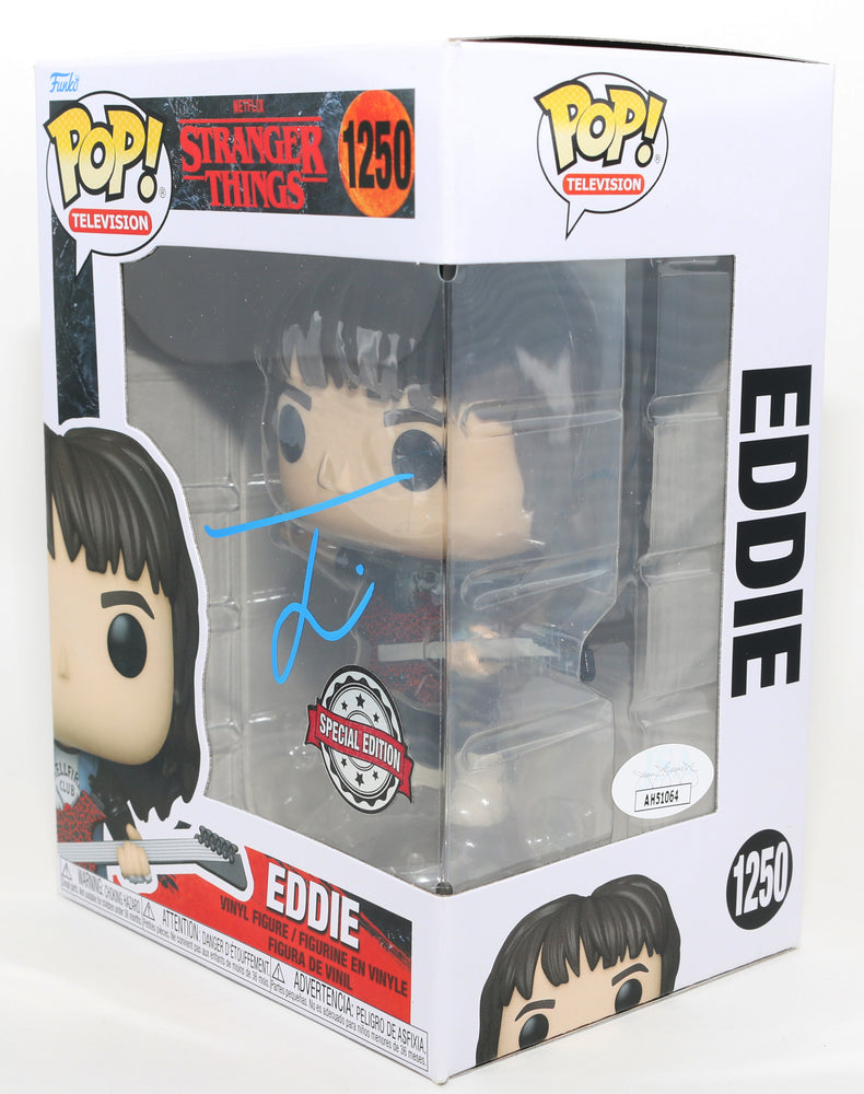
                  
                    Joseph Quinn as Eddie Munson in Stranger Things Special Edition (JSA) Signed Funko POP! #1250
                  
                