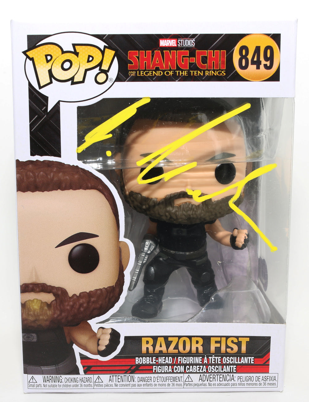 Florian Munteanu as Razor Fist in Shang-Chi and the Legend of the Ten Rings (Beckett) Signed Funko POP! #849