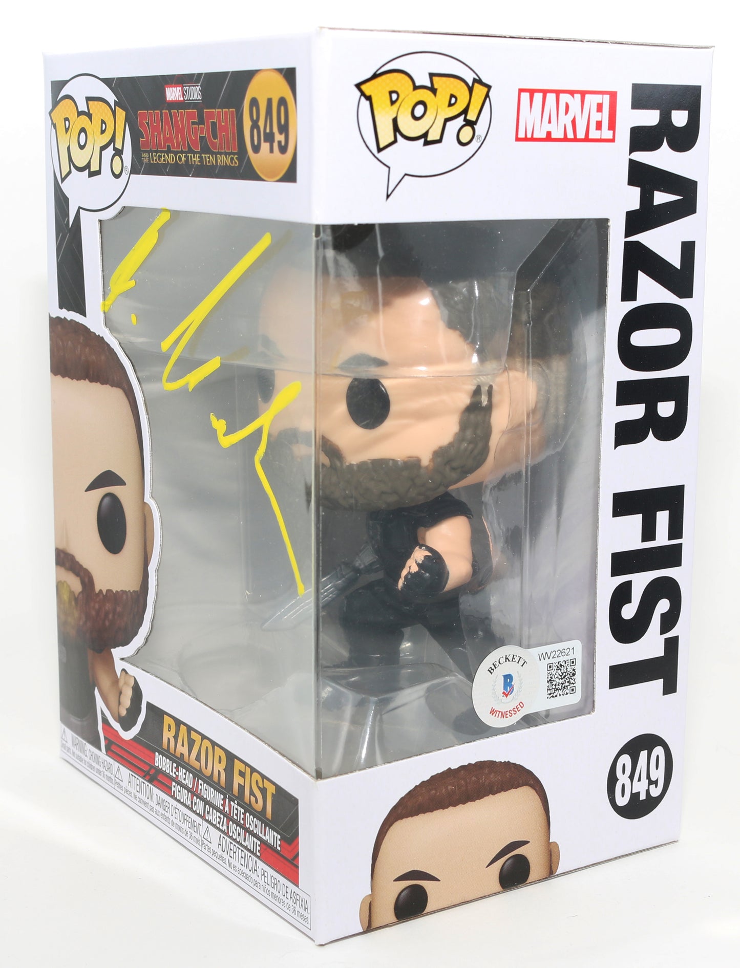 
                  
                    Florian Munteanu as Razor Fist in Shang-Chi and the Legend of the Ten Rings (Beckett) Signed Funko POP! #849
                  
                
