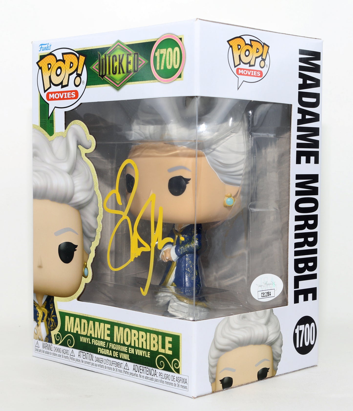 
                  
                    Michelle Yeoh as Madame Morrible in Wicked (JSA) Signed Funko POP! #1700
                  
                