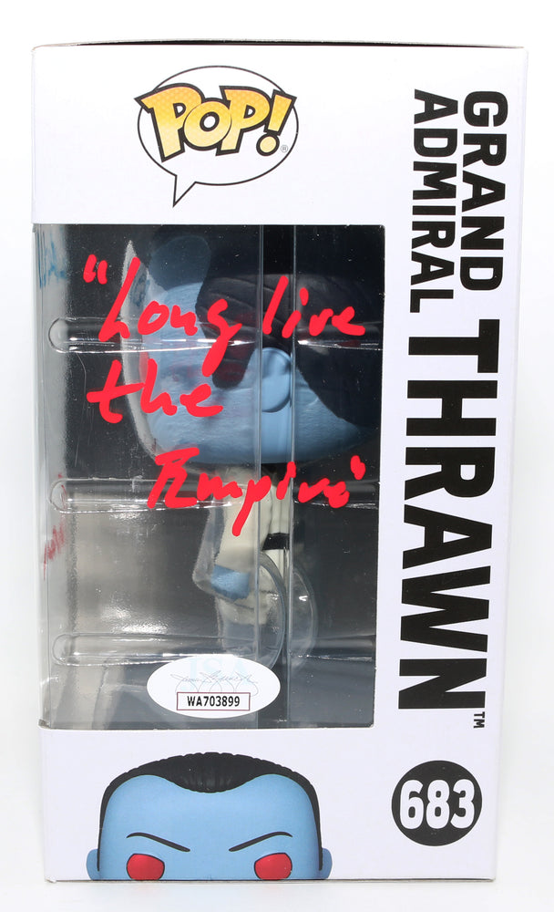 
                  
                    Lars Mikkelsen as Grand Admiral Thrawn in Star Wars: Ahsoka (JSA) Signed Funko POP! #683 with Character Name & Quote
                  
                