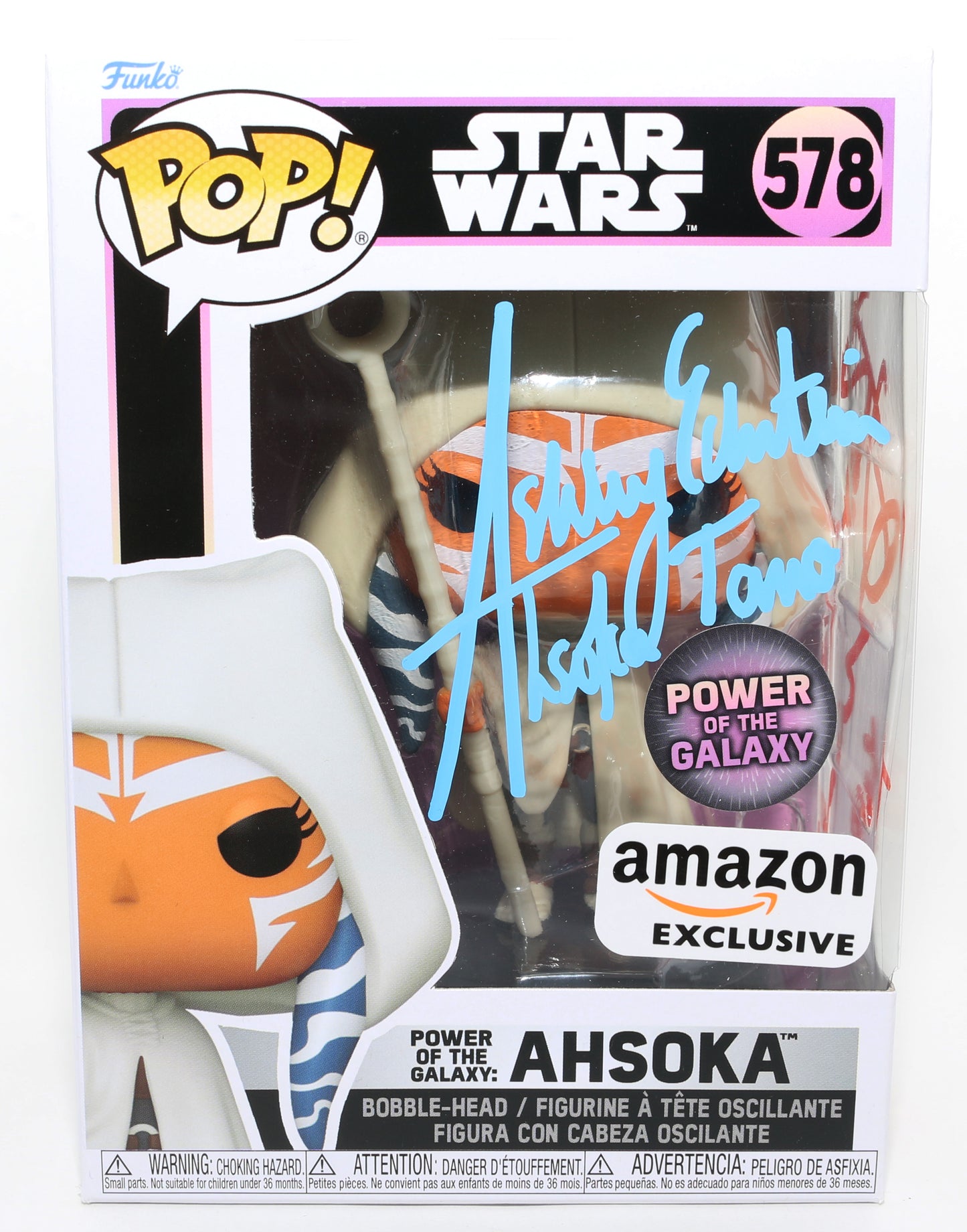 
                  
                    Ashley Eckstein & Rosario Dawson as Ahsoka Tano in Star Wars Power of the Galaxy Amazon Exclusive (JSA) Signed Funko POP! #578 with Character Name
                  
                