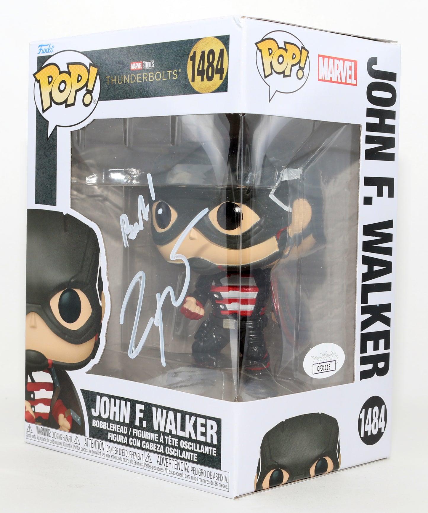 
                  
                    Wyatt Russell as John F. Walker in Thunderbolts* / The New Avengers (JSA) Signed Funko POP! #1484
                  
                