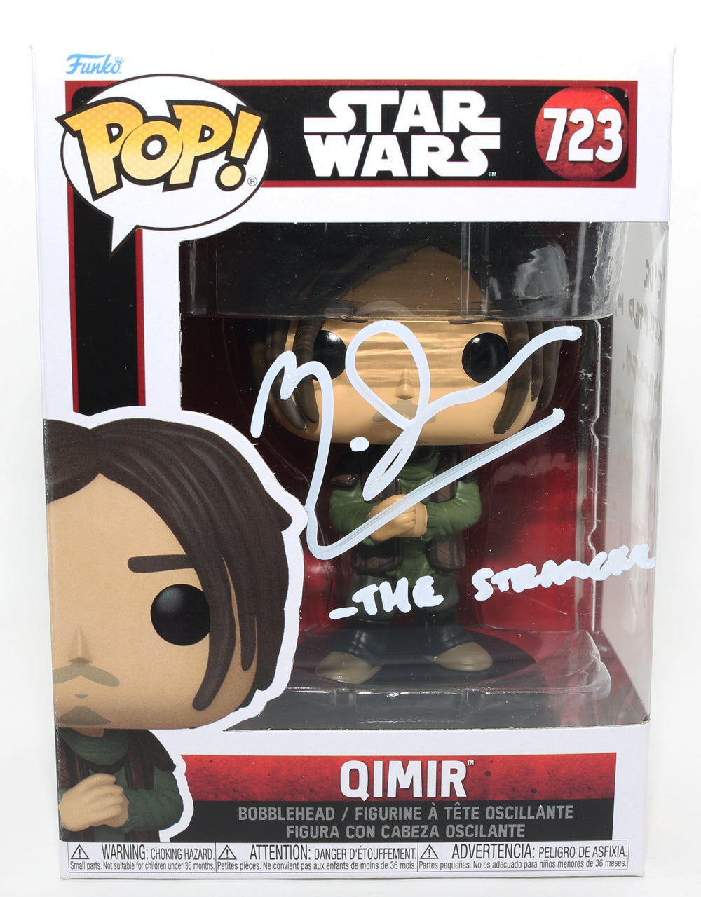 Manny Jacinto as The Stranger Qimir in Star Wars: The Acolyte Signed Funko POP! #723 with Character Name & Quote