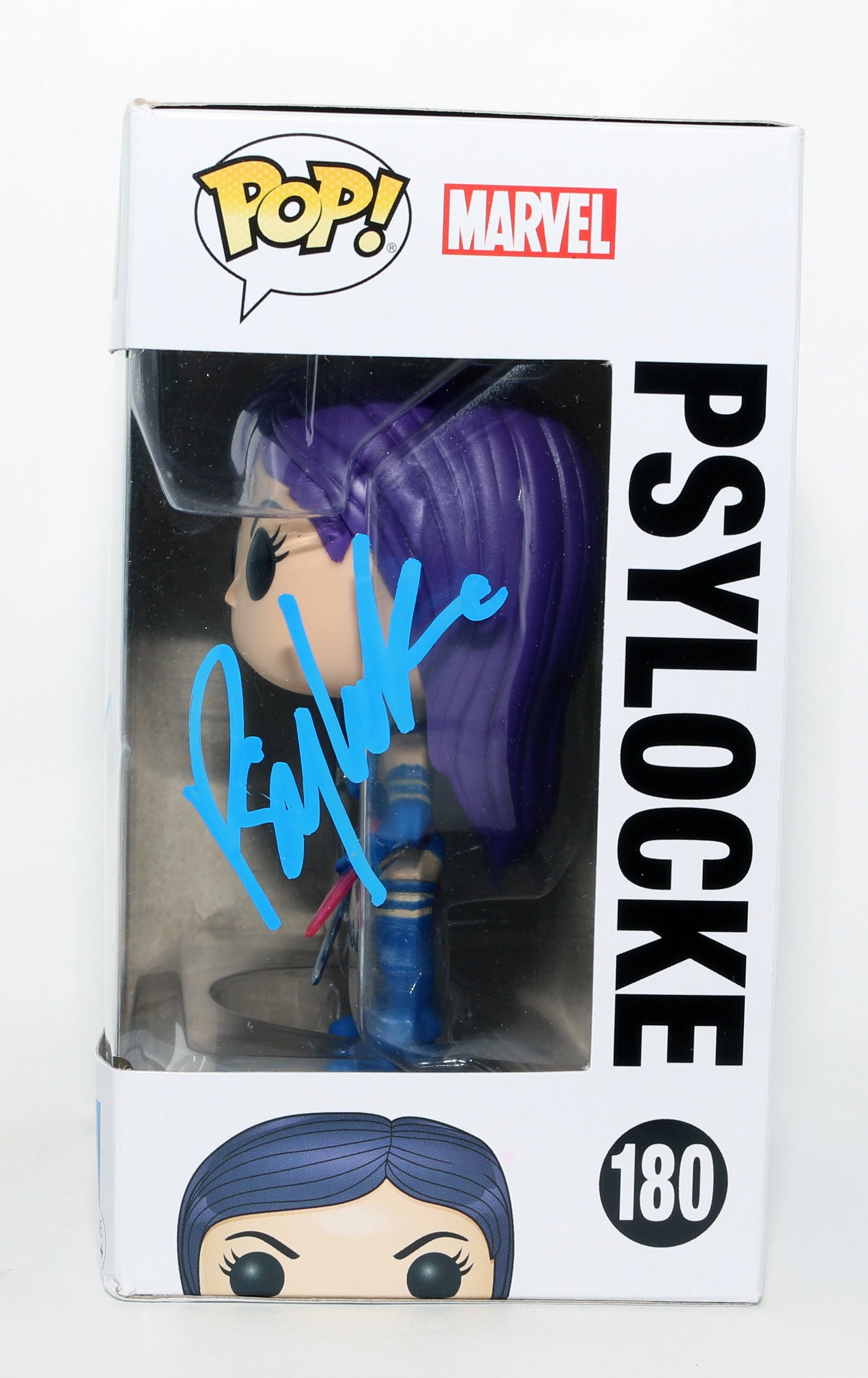 
                  
                    Olivia Munn as Psylocke in X-Men: Apocalypse Signed Funko POP! #180 with Character Name
                  
                
