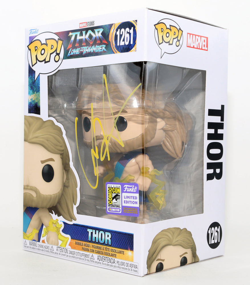 
                  
                    Chris Hemsworth as Thor in Thor: Love & Thunder SDCC 2023 Limited Edition Signed Funko POP! #1261
                  
                