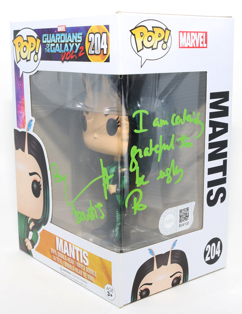 
                  
                    Pom Klementieff as Mantis in Guardians of the Galaxy Vol. 2 (SWAU) Signed Funko POP! #204 with Character Name & Quote
                  
                