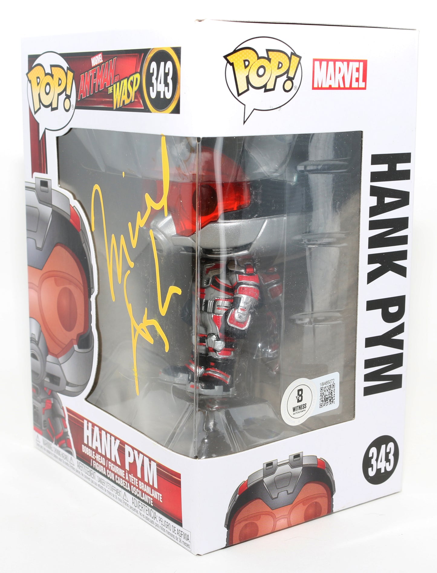 
                  
                    Michael Douglas as Hank Pym in Ant-Man and The Wasp (Beckett Witnessed) Signed Funko POP! #343
                  
                