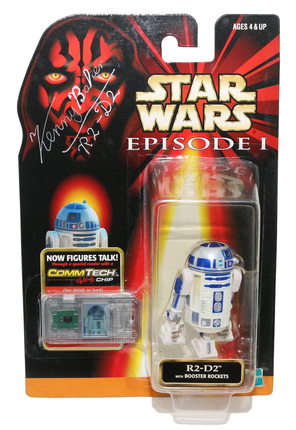 Kenny Baker as R2-D2 in Star Wars Episode I: The Phantom Menace Signed Hasbro 1998 Action Figure