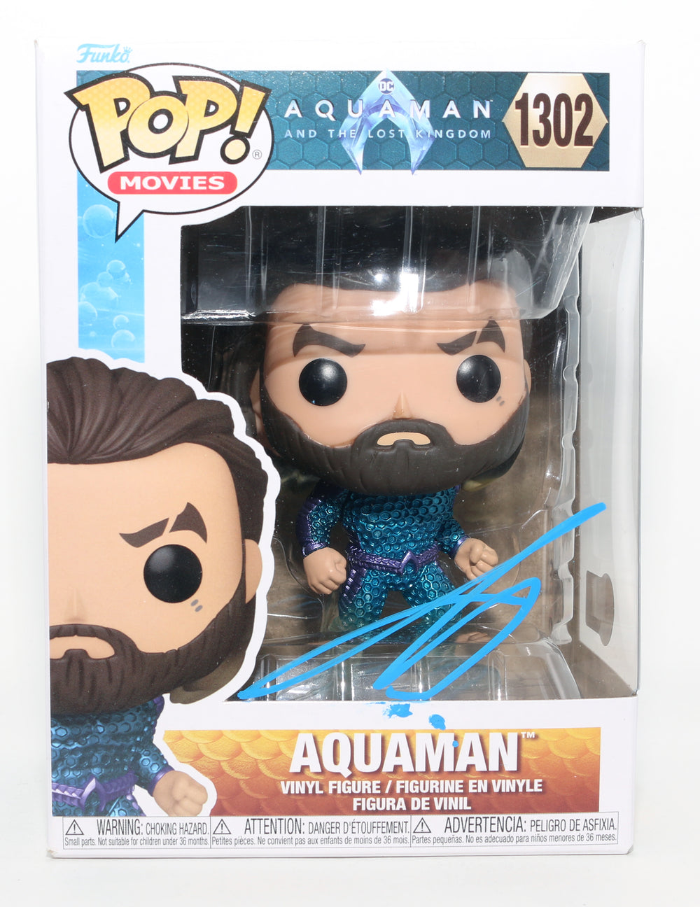 Jason Momoa as Aquaman in Aquaman and the Lost Kingdom (Beckett) Signed Funko POP! #1302
