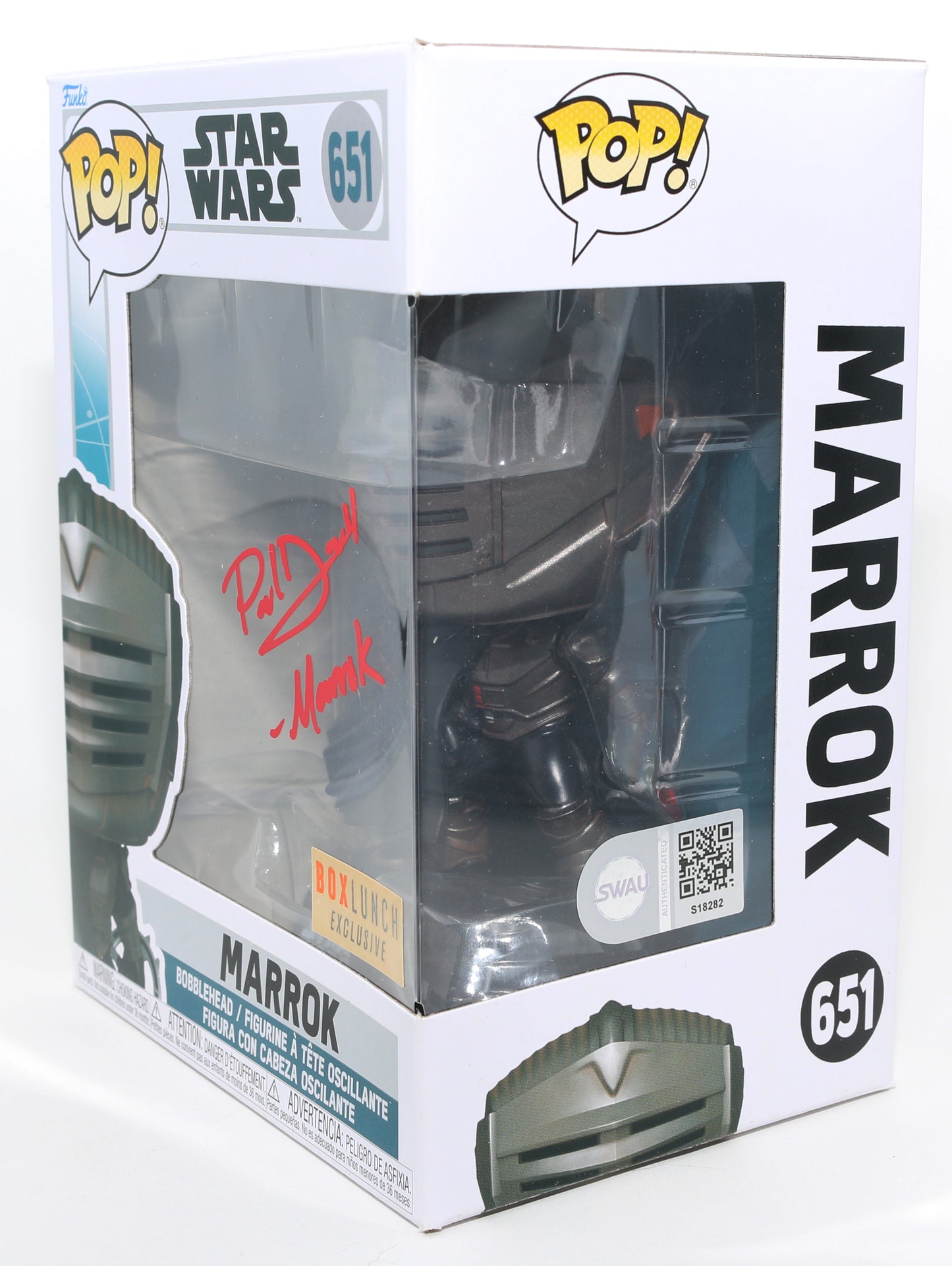 
                  
                    Paul Darnell as Marrok in Star Wars: Ahsoka Box Lunch Exclusive (SWAU) Signed Funko POP! #651 with Character Name
                  
                