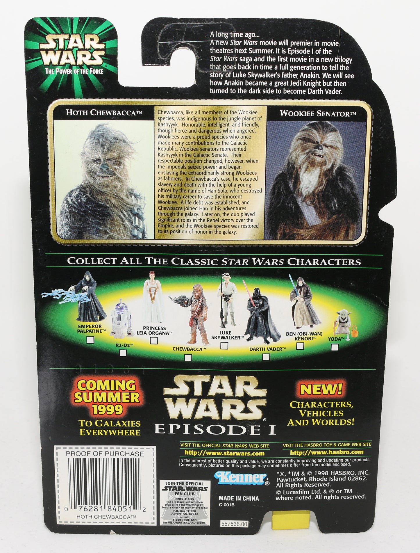 
                  
                    Peter Mayhew as Hoth Chewbacca in Star Wars: The Empire Strikes Back POTF Power of the Force Kenner Hasbro 1998 Signed Action Figure
                  
                