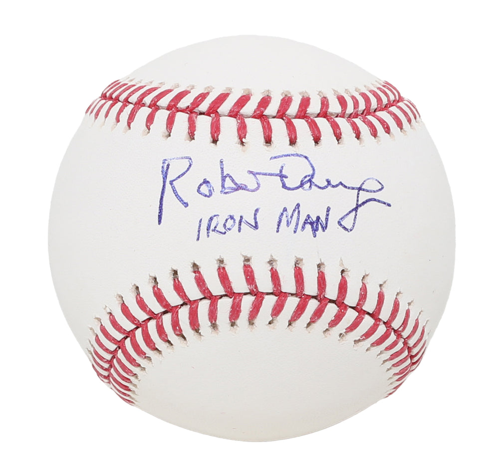 Robert Downey Jr. from Iron Man & the Avengers (SWAU) Signed Rawlings Official MLB Baseball with Iron Man Character Name