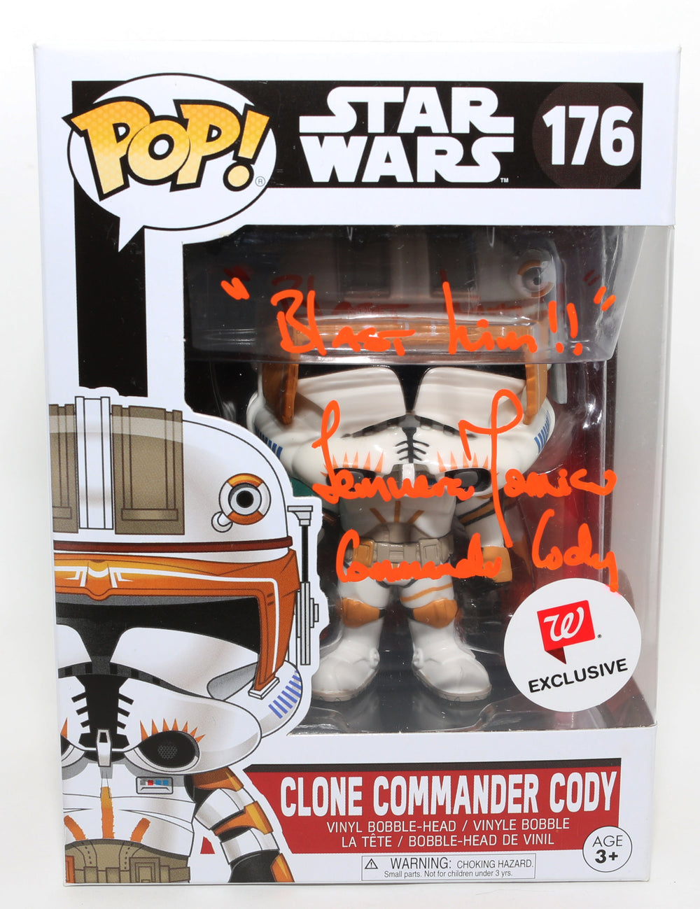 Temuera Morrison as Commander Cody in Star Wars Episode III: Revenge of the Sith Walgreen's Exclusive (JSA) Signed Funko POP! #176 with Character Name & Quote