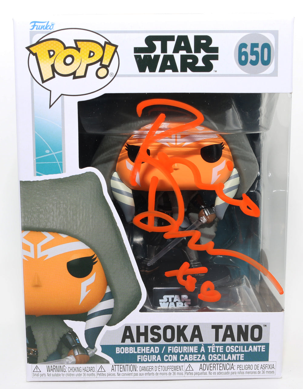 Rosario Dawson as Ahsoka Tano in Star Wars: Ahsoka (JSA) Signed Funko POP! #650