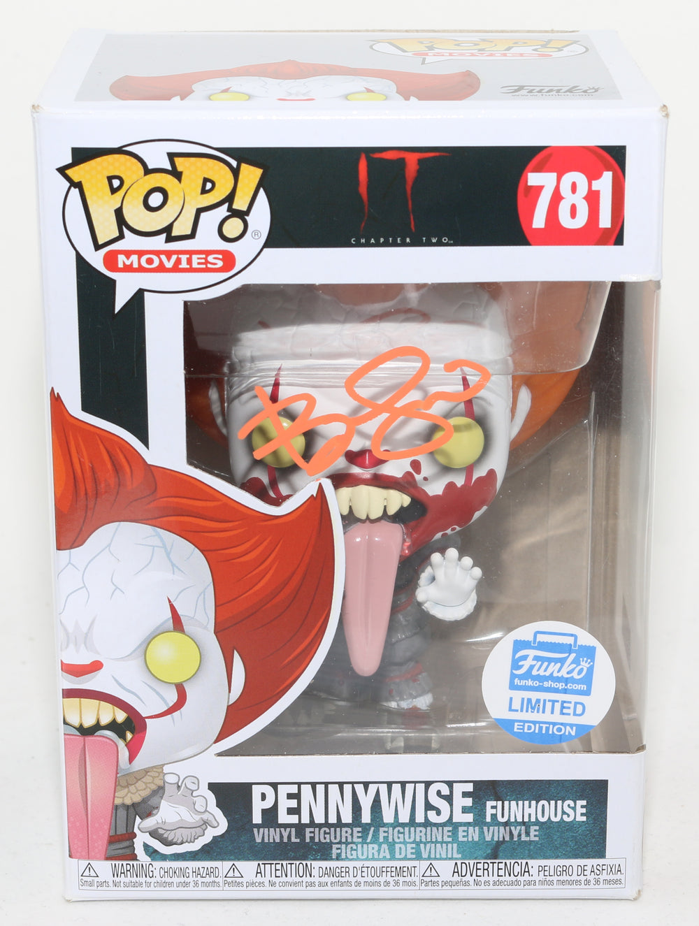 Bill Skarsgård as Pennywise the Dancing Clown in It Chapter Two (CA) Signed Funko POP! #781