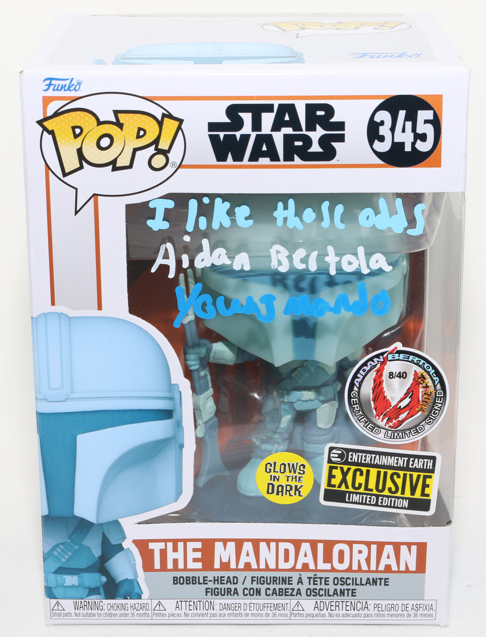 Aidan Bertola as Young Mandalorian in Star Wars: The Mandalorian Signed POP! Funko #345