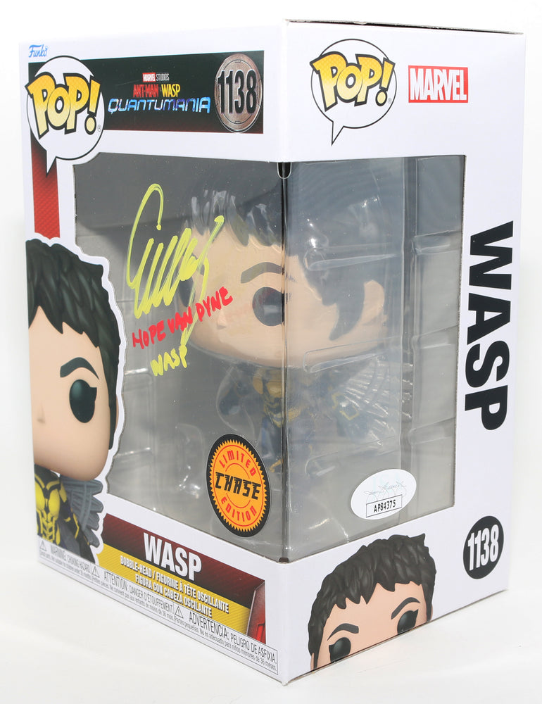 
                  
                    Evangeline Lilly as Wasp in Ant-Man and The Wasp: Quantumania Chase (JSA) Signed Funko POP! #1138 with Character Name
                  
                