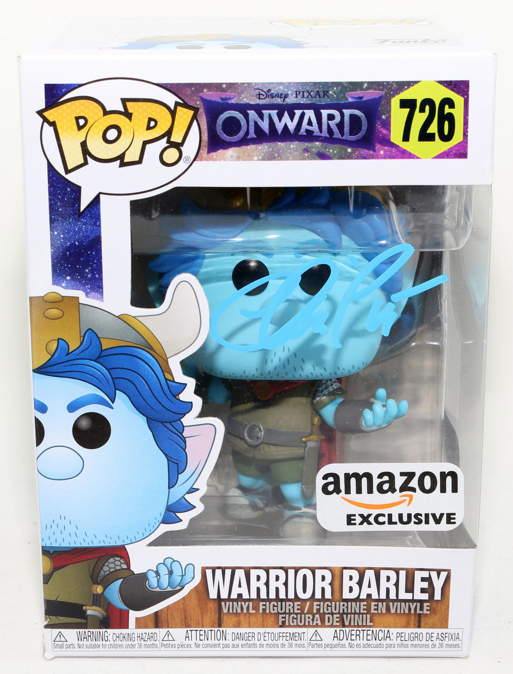 Chris Pratt as Warrior Barley in Pixar's Onward (SWAU) Signed Funko POP! #726
