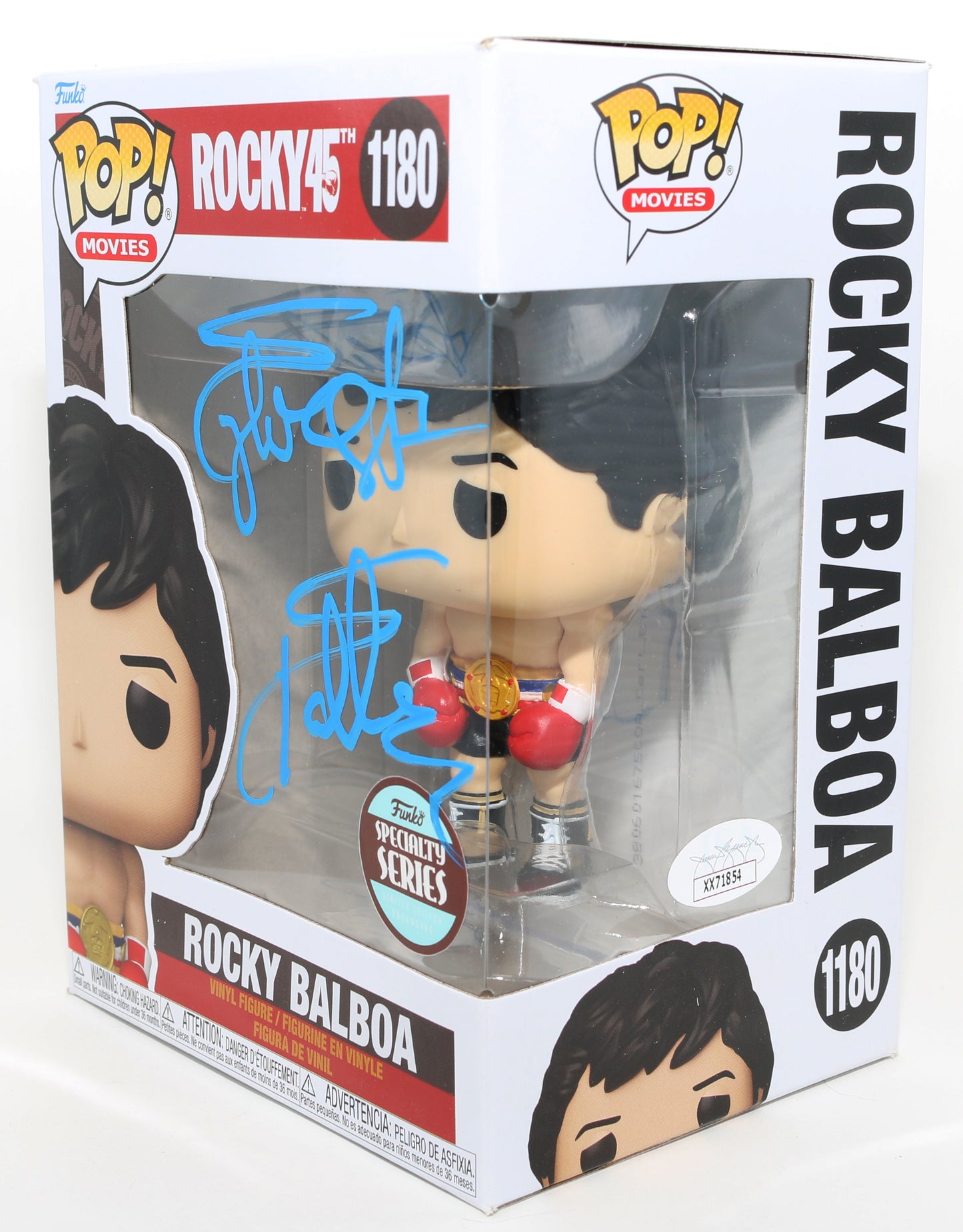 
                  
                    Sylvester Stallone as Rocky Balboa in Rocky Specialty Series (JSA) Signed Funko POP! #1180
                  
                