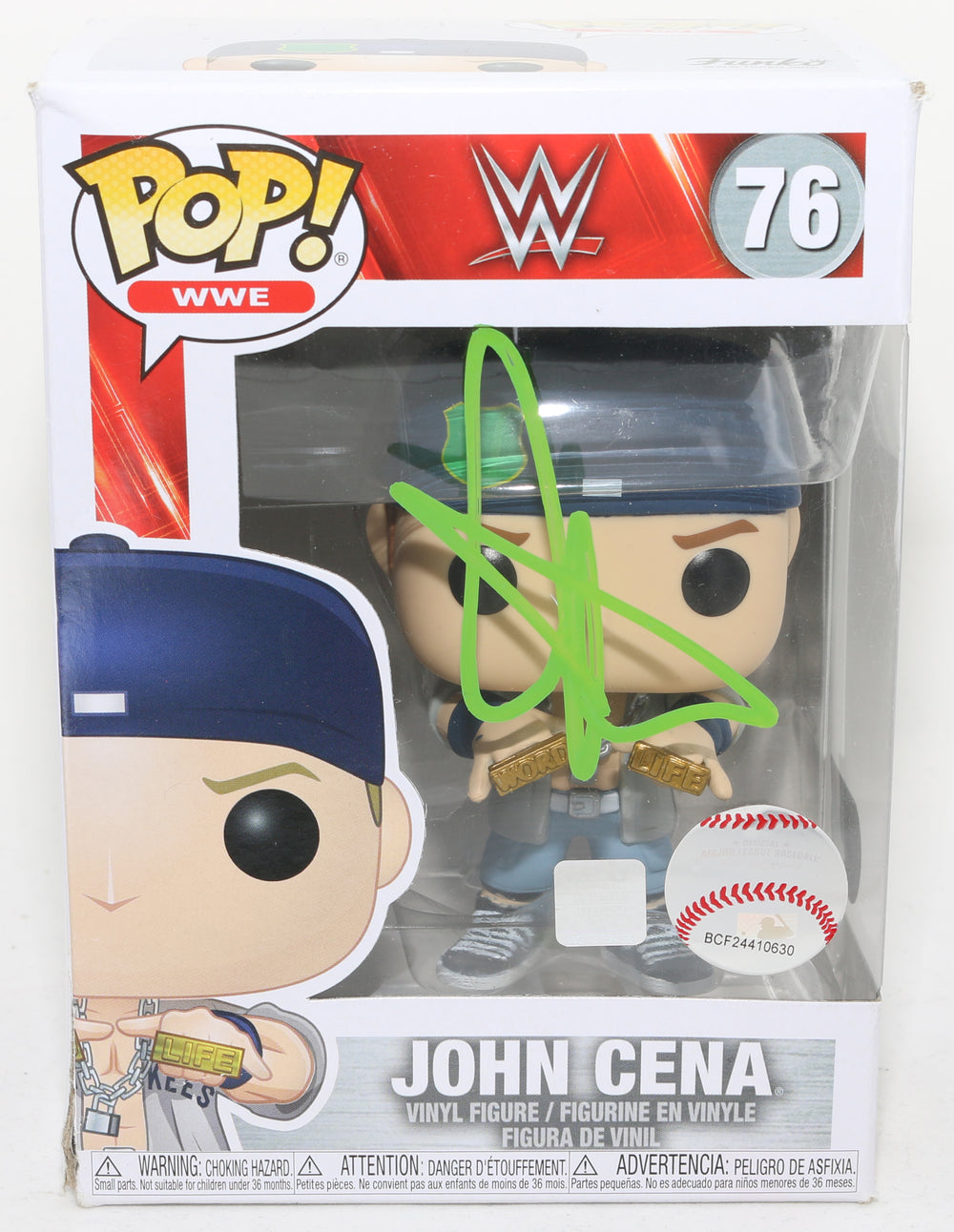 John Cena WWE Wrestler (SWAU) Signed Funko POP! #76