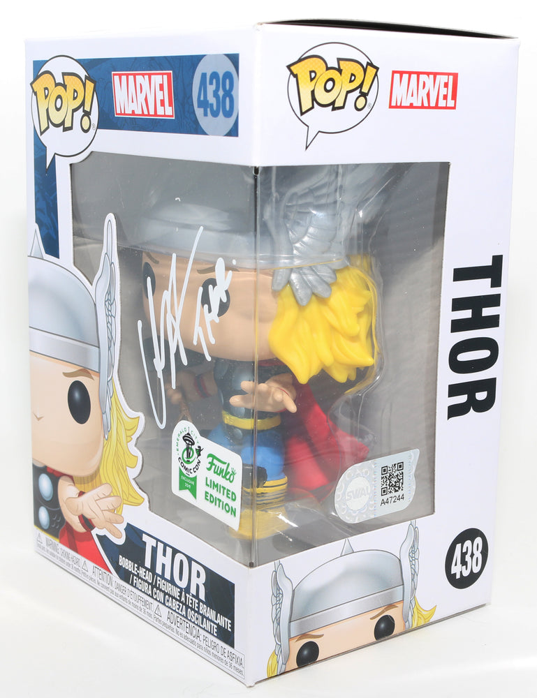 
                  
                    Chris Hemsworth as Thor in Thor 2019 Emerald City Comic Con Exclusive (SWAU) Signed Funko POP! #438 with Character Name
                  
                