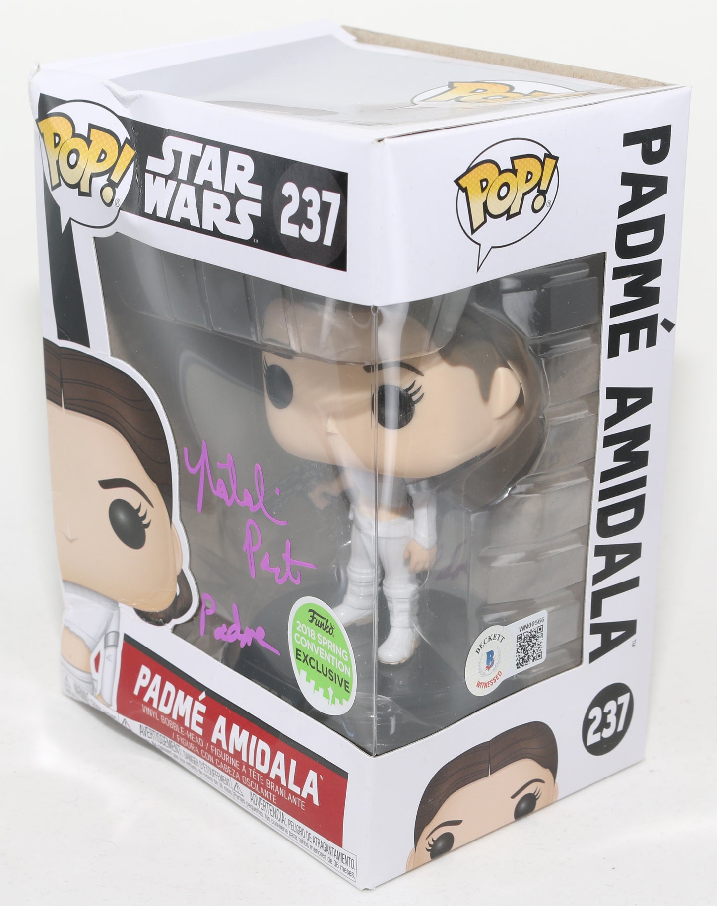 
                  
                    Natalie Portman as Padme Amidala in Star Wars Episode II: Attack of the Clones (SWAU) Signed Funko POP! #237 with Character Name
                  
                