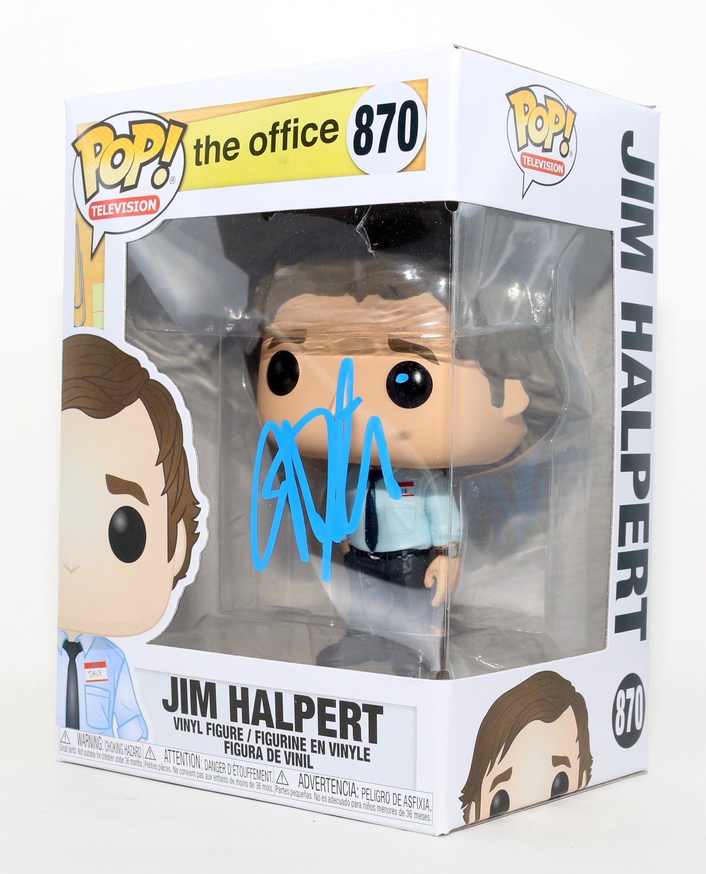 
                  
                    John Krasinski as Jim Halpert in The Office (JSA) Signed Funko POP! #870
                  
                