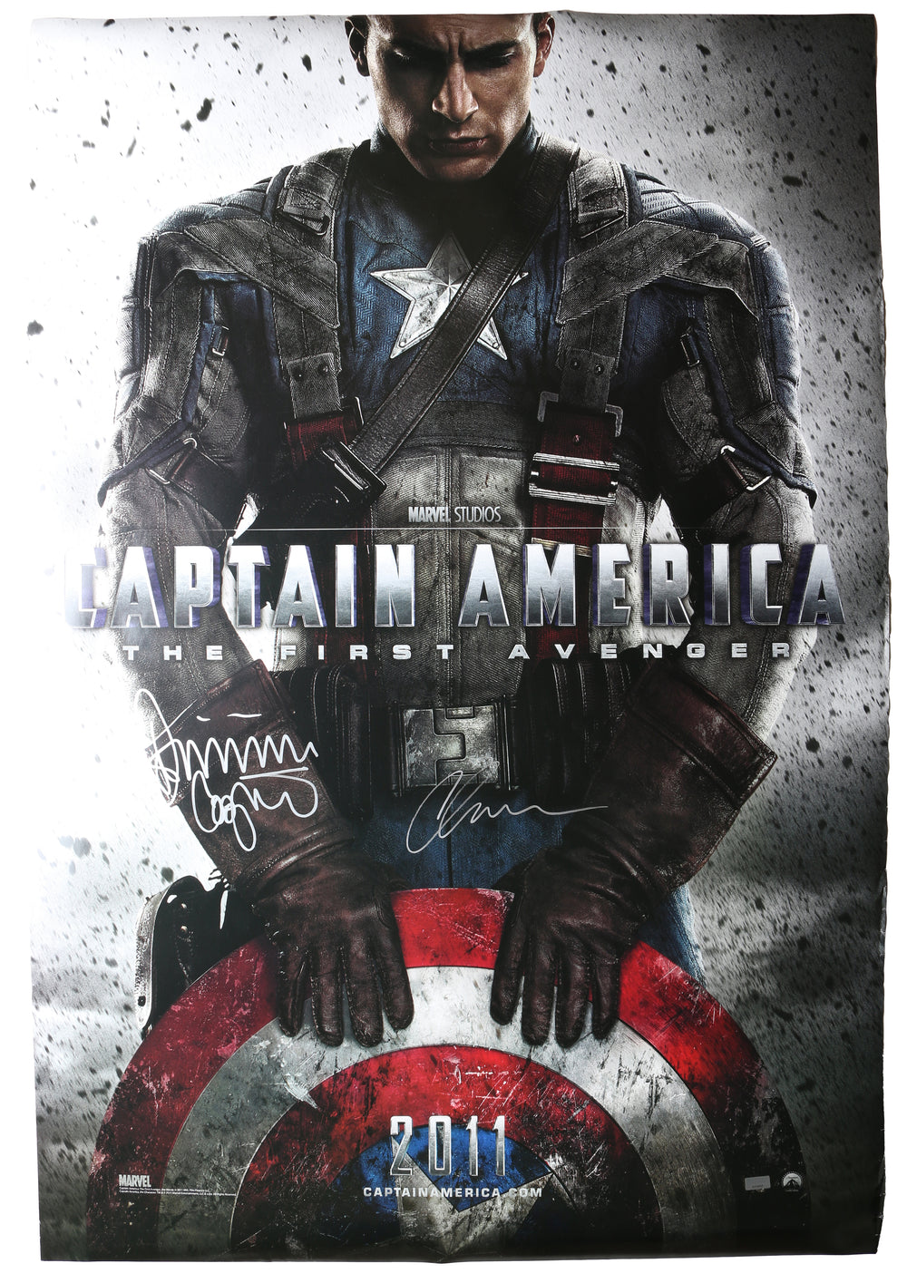 Captain America: The First Avenger 27x40 Poster Signed by Chris Evans & Dominic Cooper