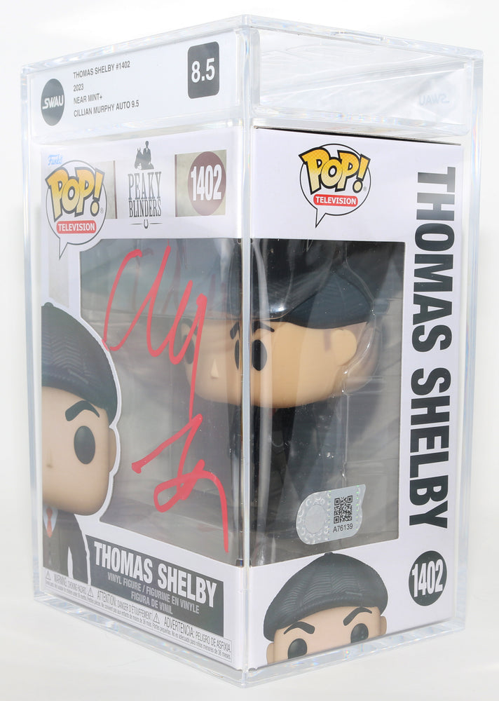 
                  
                    Cillian Murphy as Thomas Shelby in Peaky Blinders (SWAU Encapsulated Grade 8.5 / Auto 9.5) Signed Funko POP! #1402
                  
                