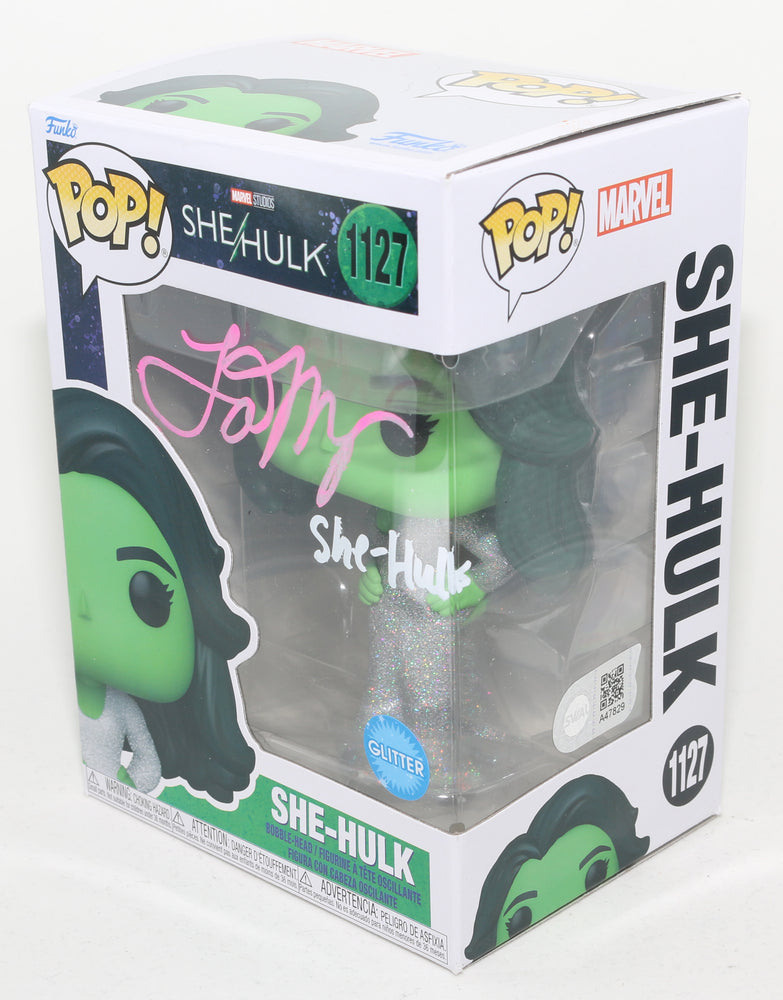 
                  
                    Tatiana Maslany as She-Hulk in Dress in She-Hulk (SWAU) Signed Funko POP! #1127 with Character Name
                  
                