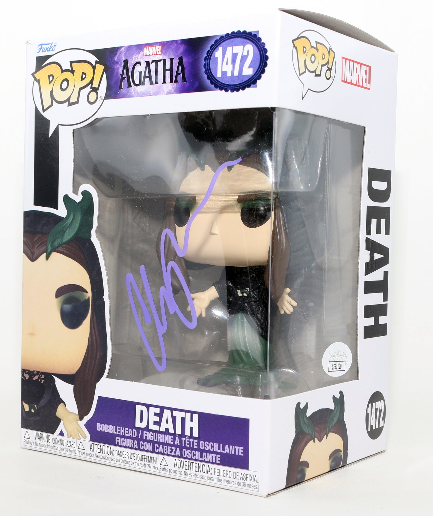 
                  
                    Aubrey Plaza as Death / Rio Vidal in Agatha All Along (JSA) Signed Funko POP! #1472
                  
                