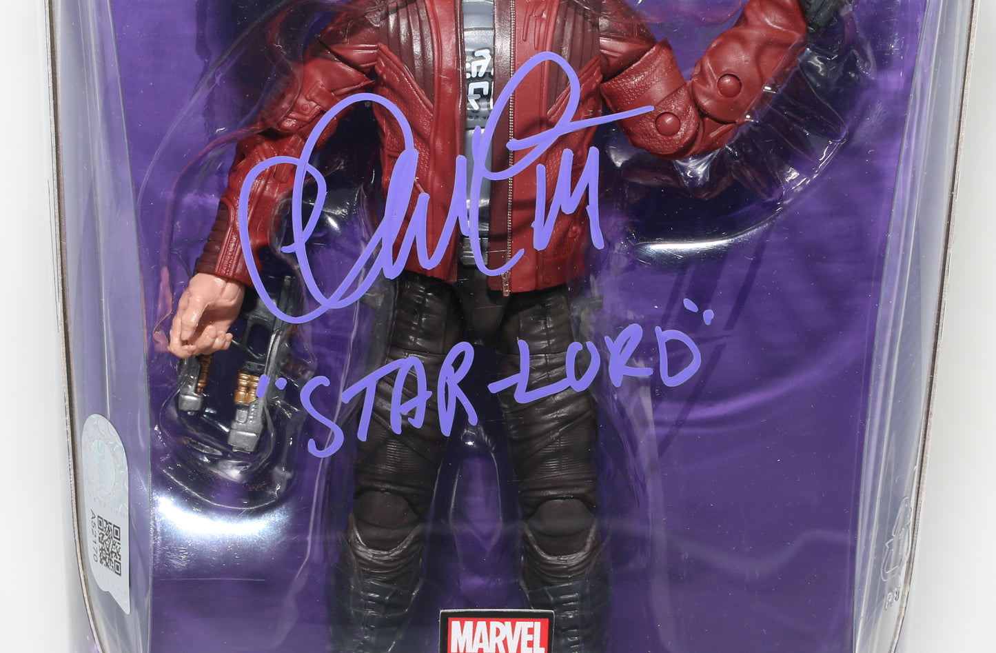 
                  
                    Chris Pratt as Star-Lord in Guardians of the Galaxy Vol. 2 (SWAU) Signed Hasbro Legends Series Action Figure
                  
                
