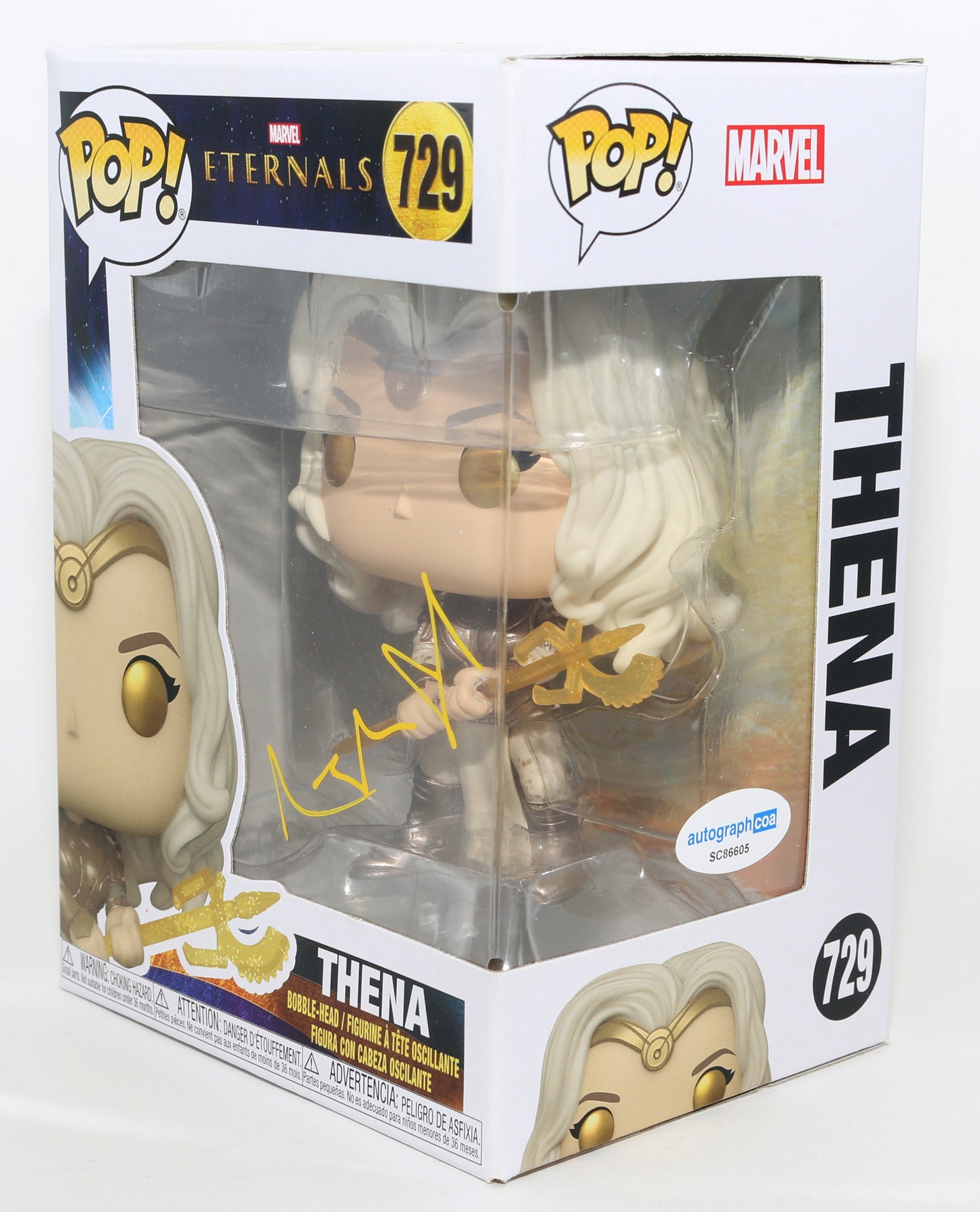 
                  
                    Angelina Jolie as Thena in The Eternals (ACOA) Signed Funko POP! #729
                  
                
