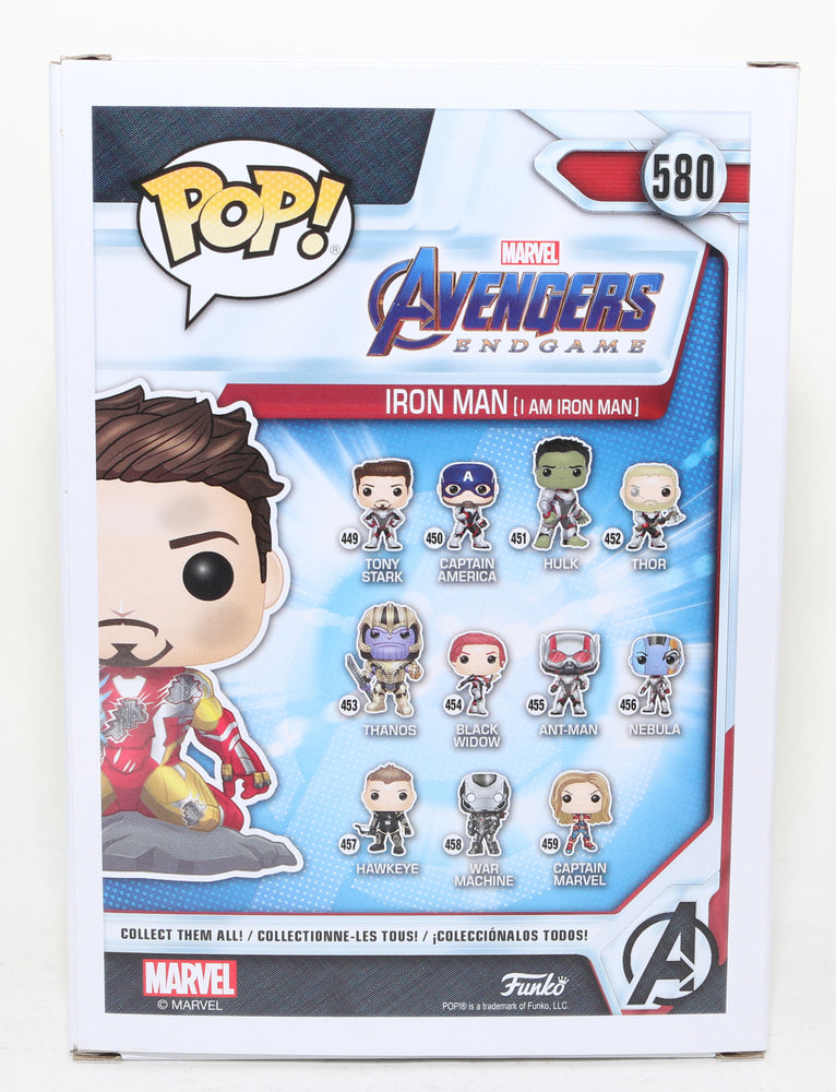 
                  
                    Robert Downey Jr. as Iron Man in Avengers: Endgame (SWAU) Signed Funko POP! #580 with Character Name
                  
                