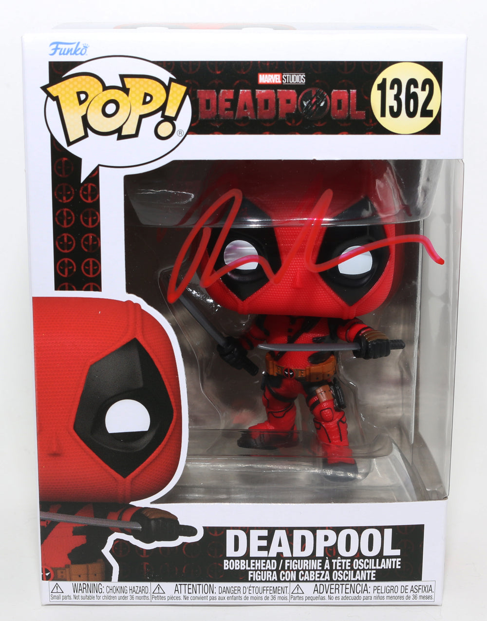 Ryan Reynolds as Deadpool in Deadpool & Wolverine Signed Funko POP! #1362