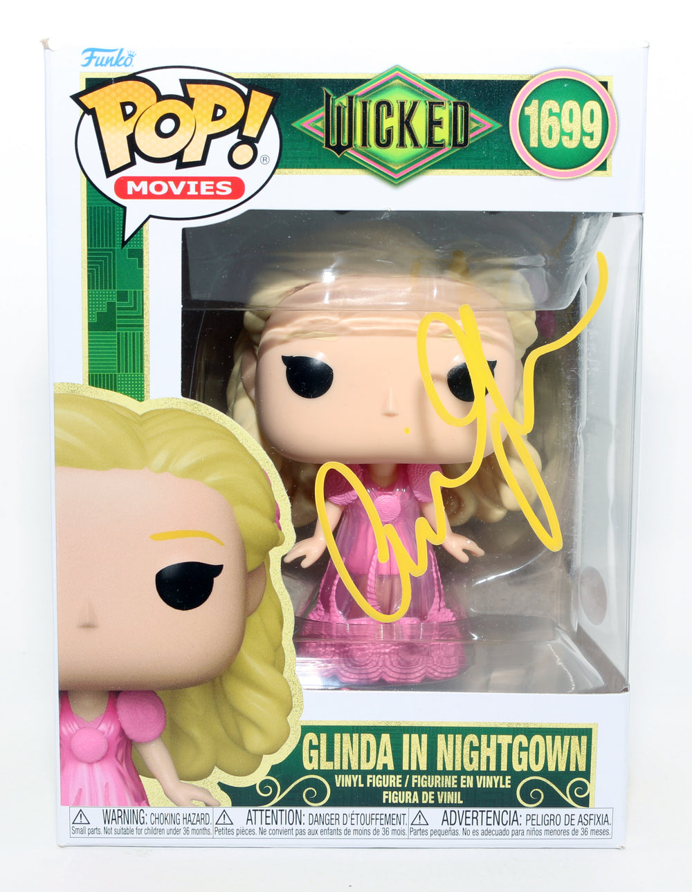Ariana Grande as Glinda in Nightgown in Wicked (JSA) Signed Funko POP! #1699