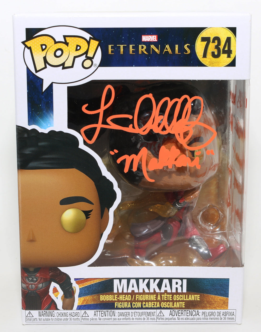 Lauren Ridloff as Makkari in The Eternals Signed Funko POP! #734 with Character Name & Quote