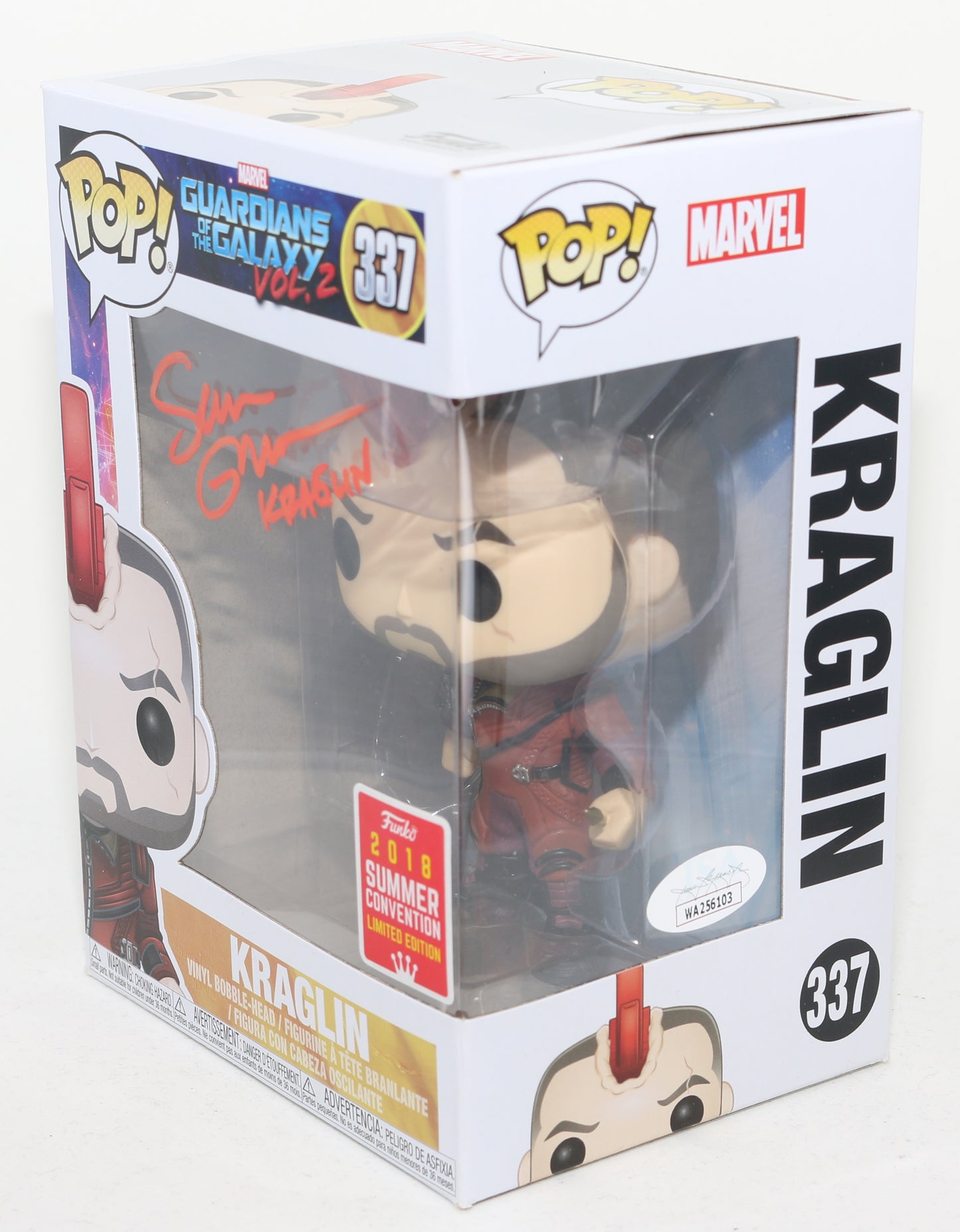 
                  
                    Sean Gunn as Kraglin Obfonteri in Guardians of the Galaxy Vol. 2 (JSA Witnessed) Signed Funko POP! #337
                  
                