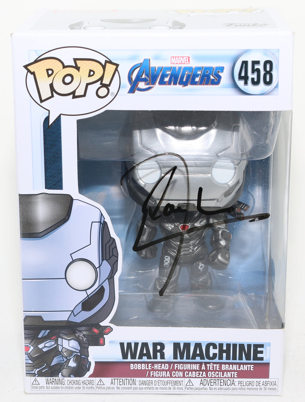 Don Cheadle as War Machine in Avengers: Endgame (Beckett Witnessed) Signed Funko POP! #458