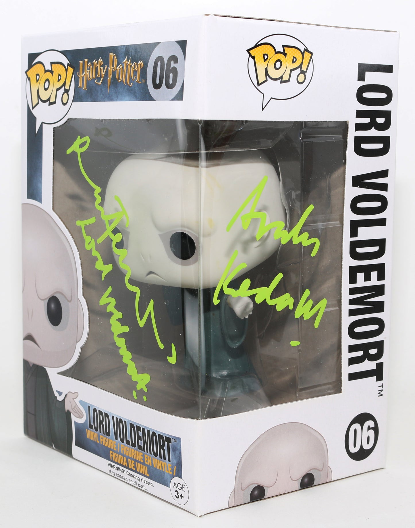 
                  
                    Ralph Fiennes as Lord Voldemort in Harry Potter Signed Funko POP! #06 with Character Name & Quote
                  
                
